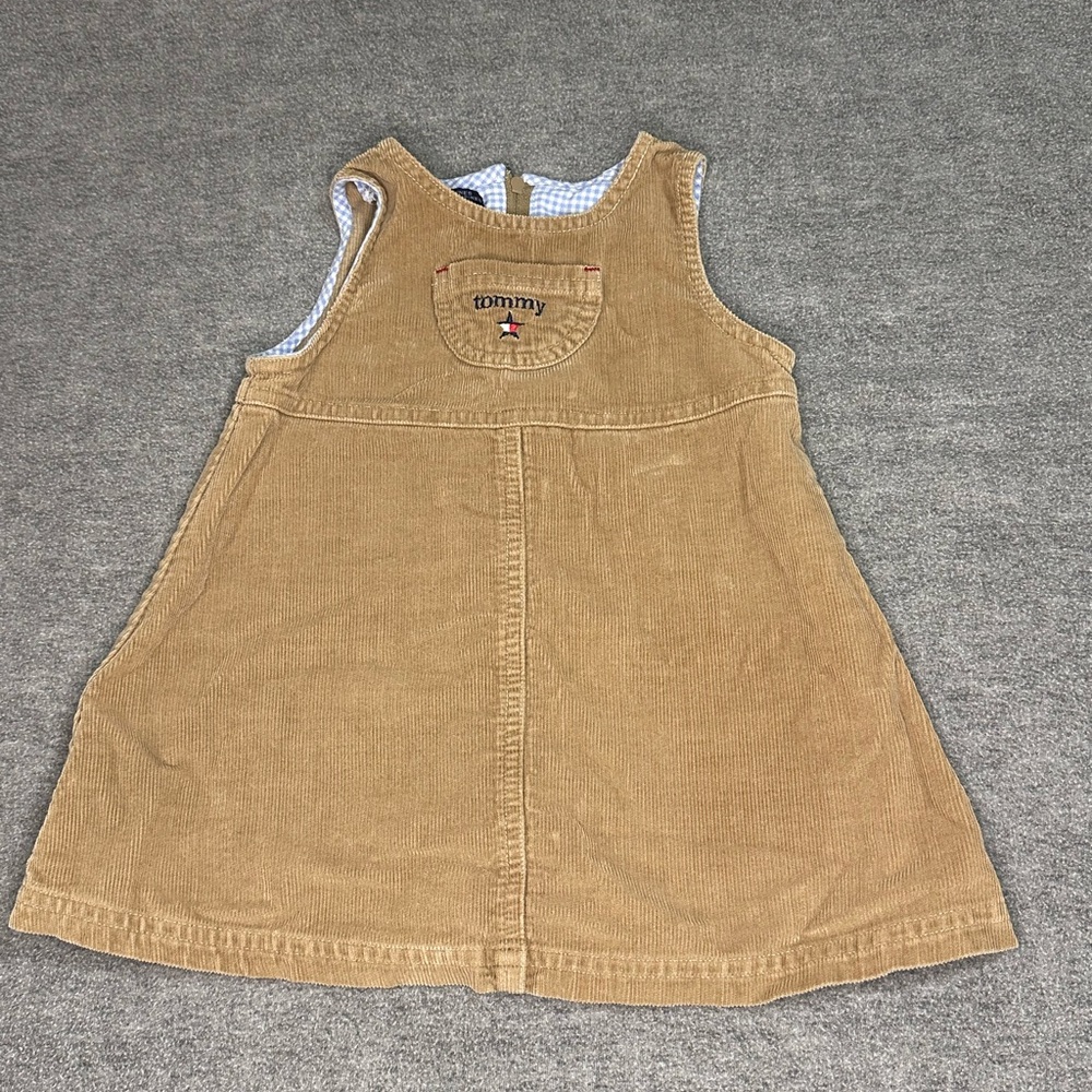 Tommy Hilfiger Kids Tan Corduroy Overalls